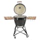 Kamadogrill Kamado Sumo Midi 21" Svart Keramisk Grill med Flexibelt Grillgaller & Teakdetaljer