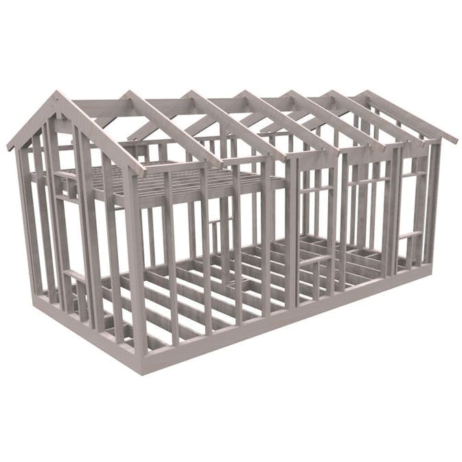 Attefallsstomme Byggstommar 22 grader Med Loft 7200x3940 mm Utan Lösvirke