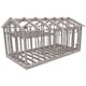 Attefallsstomme Byggstommar 22 grader Med Loft 7200x3940 mm Utan Lösvirke