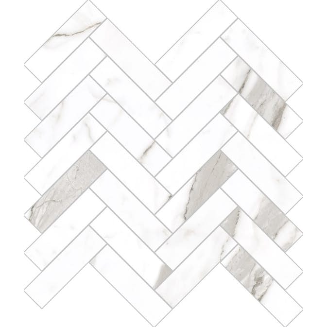 Klinker Konradssons Marmi Statuario Levigato Herringbone 3x10 cm