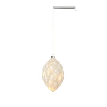 Hängande Markslöjd Pearl Glass Decoration 12 cm 20L Vit