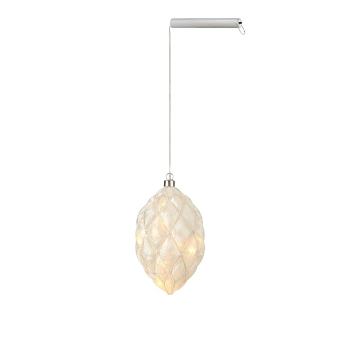 Hängande Markslöjd Pearl Glass Decoration 12 cm 20L Vit