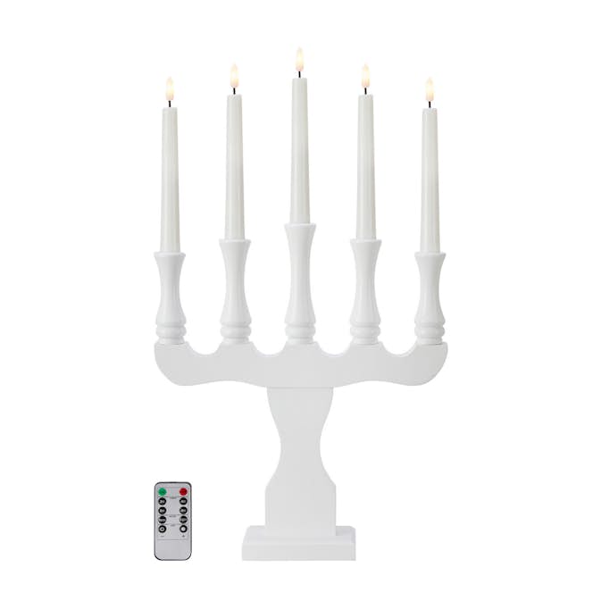 Adventsljusstake Markslöjd Rydboholm Träljusstake 5 Ljus Batteridriven Portabel Julbelysning