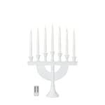 Adventsljusstake Markslöjd Torpa Träljusstake 7 Ljus Batteridriven Portabel Julbelysning