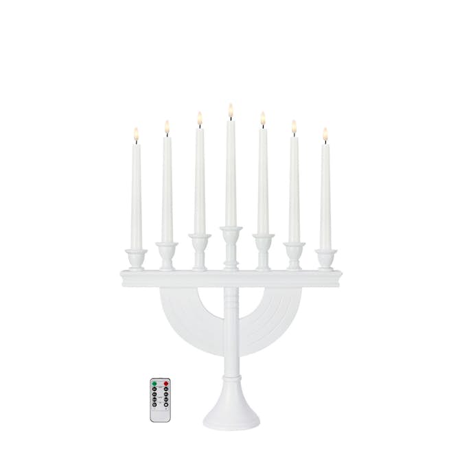 Adventsljusstake Markslöjd Torpa Träljusstake 7 Ljus Batteridriven Portabel Julbelysning