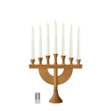 Adventsljusstake Markslöjd Torpa Träljusstake 7 Ljus Batteridriven Portabel Julbelysning