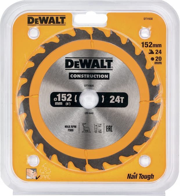 Cirkelsågklinga DeWalt DT1930 152X20 mm 24T
