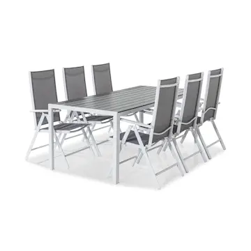 Matgrupp Comfort Garden Tunis med 6 Maggie Positionsstolar