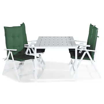 Trädgårdsgrupp Comfort Garden Tunis Matgrupp Utomhus 150x90 + 4 Maggie Positionsstol m Dyna