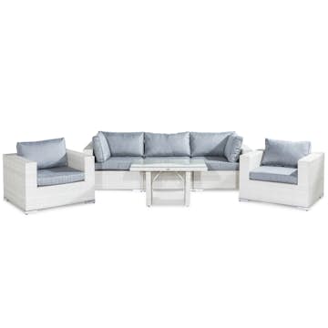 Loungegrupp Comfort Garden Bahamas 3-sits med 2 Fåtöljer och Soffbord 100x60 Utomhus