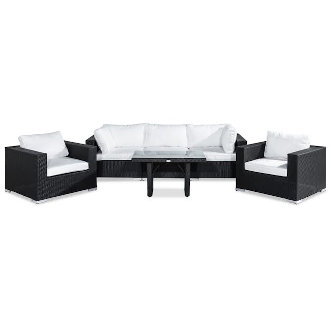 Loungegrupp Comfort Garden Bahamas 3-sits med 2 Fåtöljer och Soffbord 100x60 Utomhus