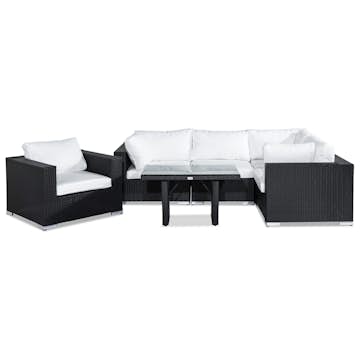 Loungegrupp Comfort Garden Bahamas 4-sits Hörn med Fåtölj och Soffbord 100x60 Utomhus