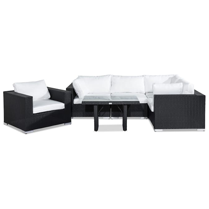 Loungegrupp Comfort Garden Bahamas 4-sits Hörn med Fåtölj och Soffbord 100x60 Utomhus