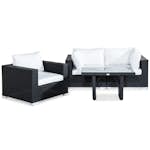 Loungegrupp Comfort Garden Bahamas 2-sits med Soffbord 100x60 och Fåtölj Utomhus