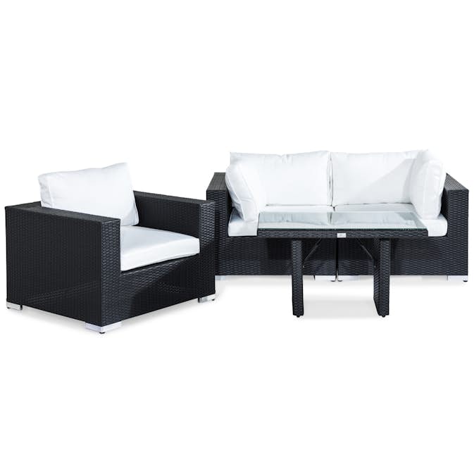 Loungegrupp Comfort Garden Bahamas 2-sits med Soffbord 100x60 och Fåtölj Utomhus