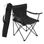 Campingstol Briv Svart Hopfällbar Med Förvaringspåse