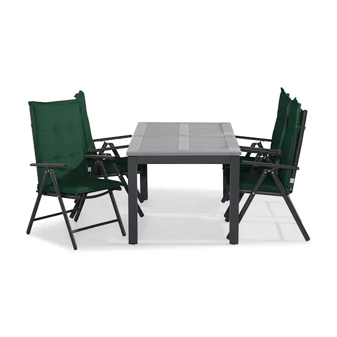 Trädgårdsgrupp Comfort Garden Monaco Matgrupp Utomhus 152-210x90 + 4 Maggie Positionsstol m Dyna
