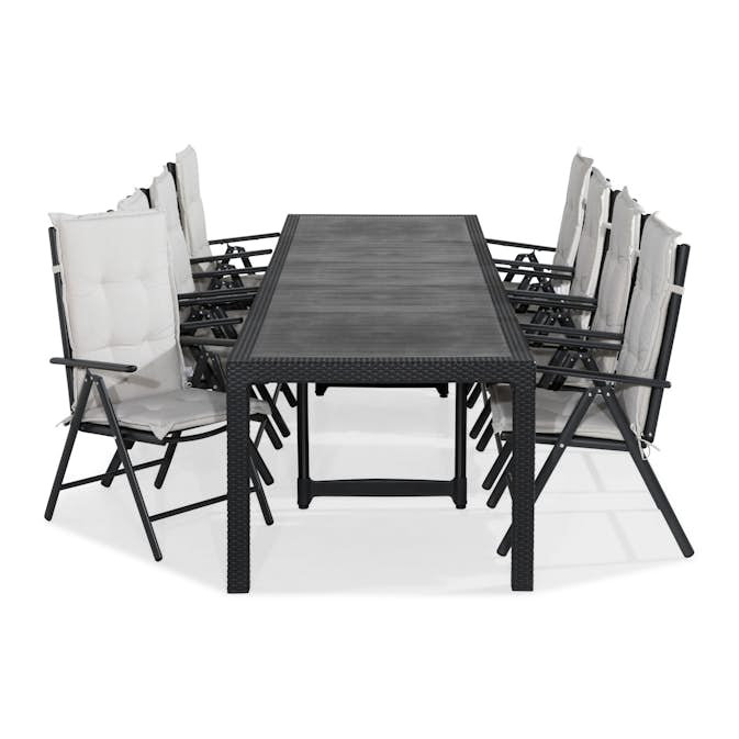 Matgrupp Comfort Garden Symphony 162-322 med 8 Positionsstol Maggie