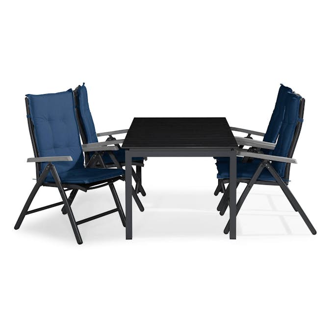 Matgrupp Comfort Garden Tunis Matgrupp Utomhus 150x90 med 4 Monaco Lyx Positionsstol m Dyna