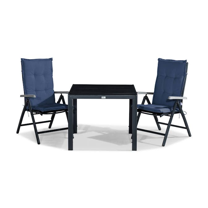 Matgrupp Comfort Garden Tunis Matgrupp Utomhus 90x90 med 2 Monaco Lyx Positionsstol m Dyna