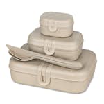 Lunchbox Koziol Pascal Ready Set med 3x och Bestick