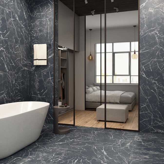 Klinker Netto Ceramika Marmo Nero Matt 60x60 cm