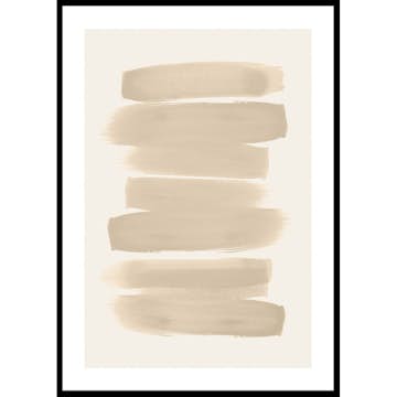 Poster Gallerix Beige Brushwork