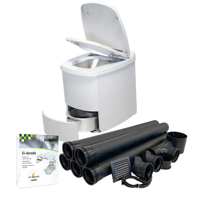 Förbränningstoalett Sunwind El-dorado PRO inkl Ventilationspaket