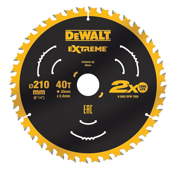 Cirkelsågklinga DeWalt DT20433 210X30 mm 40T Extreme