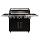 Gasolgrill Kobe 6+1 Brännare Svart Med Gaslock