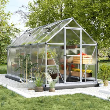 Växthus Canopia by Palram Mythos Aluminiumram med UV-Skyddad Polykarbonat & Ventilationsfönster, 7,9 m²