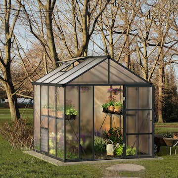Växthus Canopia by Palram Glory Aluminiumram med UV-Skyddad Polykarbonat & Automatisk Ventilationsöppnare, 6,2 m²