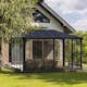 Växthus/Orangeri Canopia by Palram Ledro Aluminiumstomme med UV-Skyddat Glas, Låsbara Dörrar, Grå, 12,7 m²