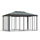 Växthus/Orangeri Canopia by Palram Ledro Aluminiumstomme med UV-Skyddat Glas, Låsbara Dörrar, Grå, 12,7 m²