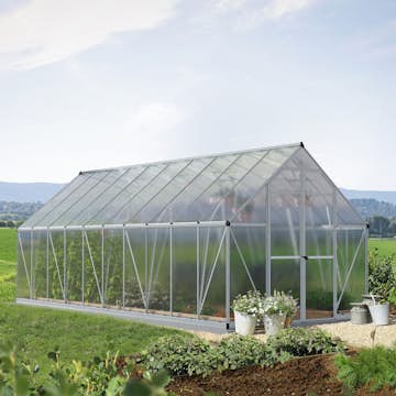 Växthus Canopia by Palram Essence Aluminiumram med UV-Skyddad Polykarbonat & Ventilationsfönster, 11,8 m²
