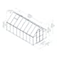 Växthus Canopia by Palram Essence Aluminiumram med UV-Skyddad Polykarbonat & Ventilationsfönster, 11,8 m²
