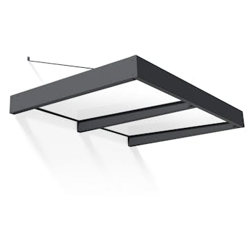 Entrétak Canopia by Palram Sophia XL Grå Vit Opal 1,9x1,4 m