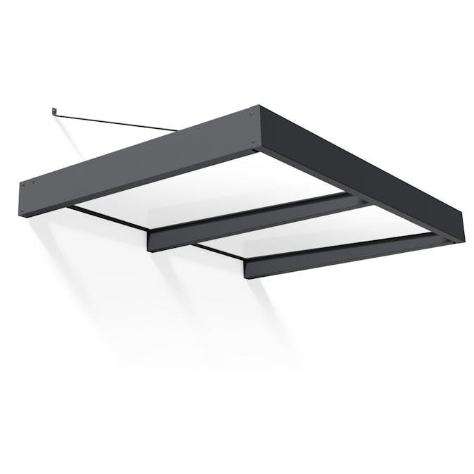 Entrétak Canopia by Palram Sophia XL Grå Vit Opal 1,9x1,4 m