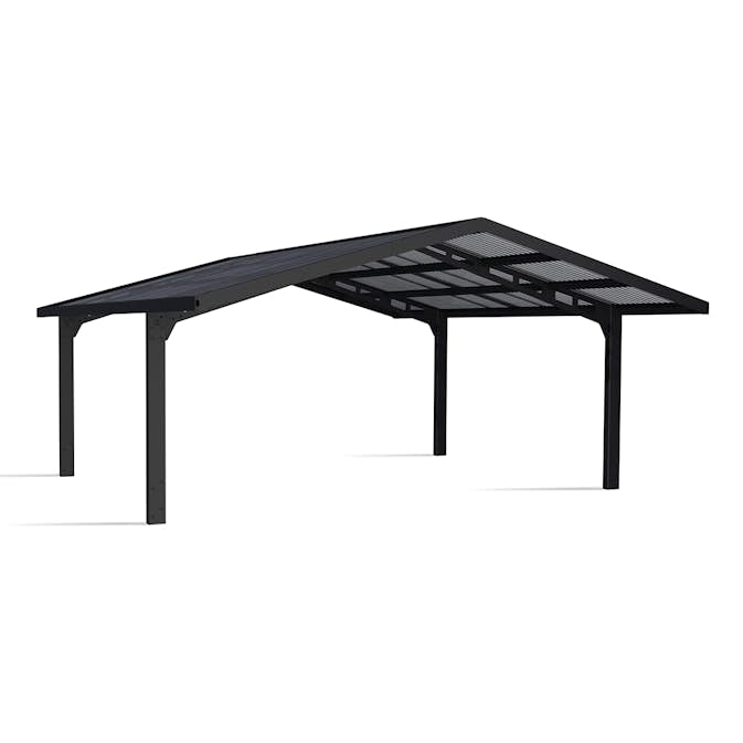 Carport Canopia by Palram Sydney i Metall Dubbel båge 6x6 m Svart