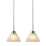 Taklampa Halo Design Arc 2L Opalglas/Krom