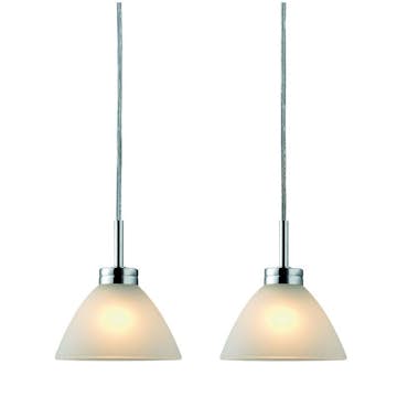 Taklampa Halo Design Arc 2L Opalglas/Krom