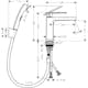 Tvättställsblandare Hansgrohe Tecturis E 110 med Bidettehanddusch och Duschslang