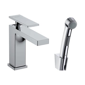 Tvättställsblandare Hansgrohe Tecturis E 110 med Bidettehanddusch och Duschslang
