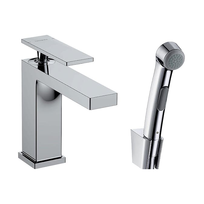 Tvättställsblandare Hansgrohe Tecturis E 110 med Bidettehanddusch och Duschslang