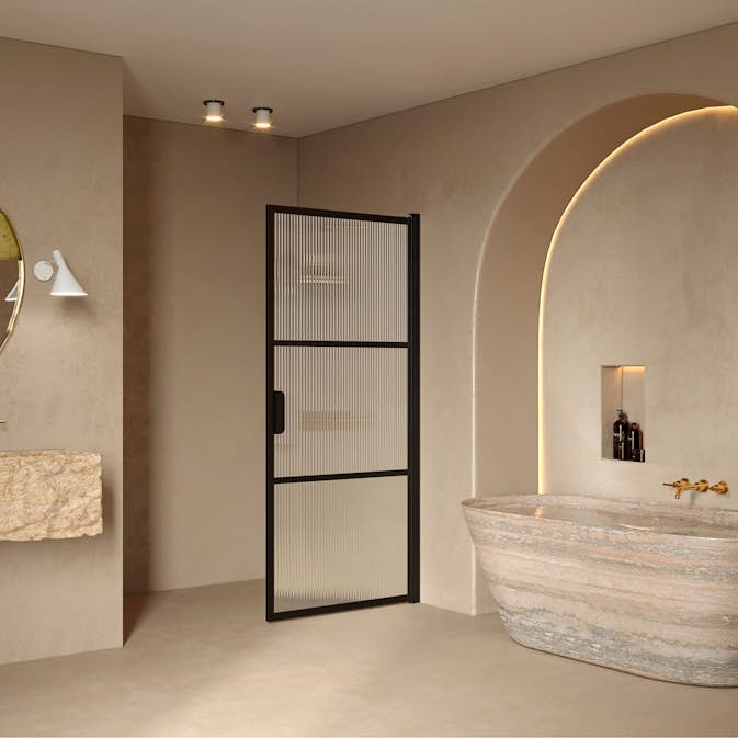 Duschdörr Hietakari Bläk 735 Tokyo Vändbar