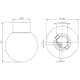 Vägg-/Taklampa Ifö Electric Classic Glob Blank Rak IP54