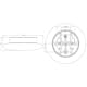 Vägg-/Taklampa Ifö Electric Cairo M IP44 LED