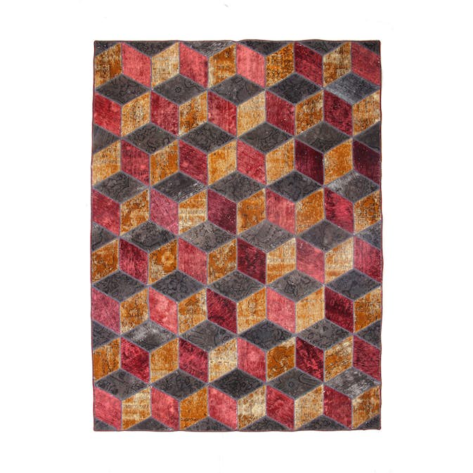 Persisk Patchworkmatta D-sign Handknuten 750745