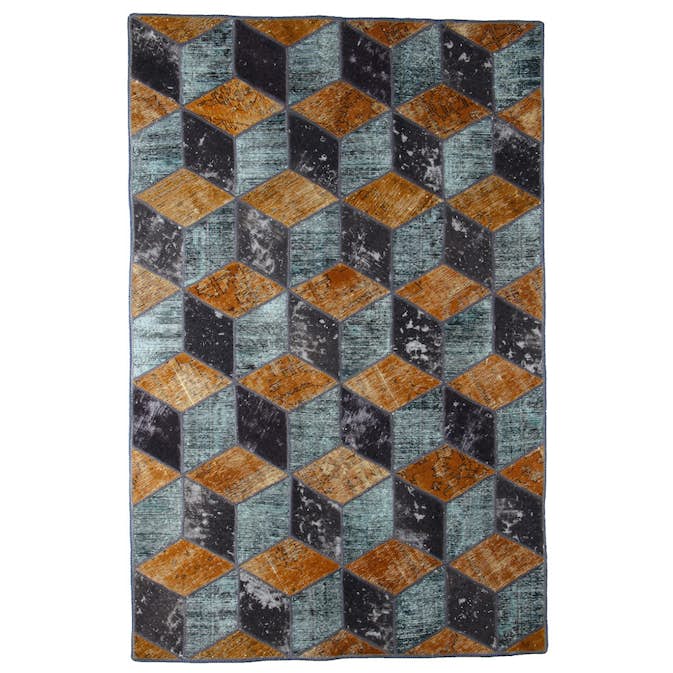 Persisk Patchworkmatta D-sign Handknuten 750787