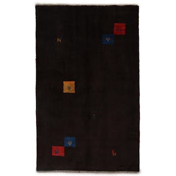 Persisk Matta Arkiio Gabbeh Shiraz Ull Mörkbrun 115x185